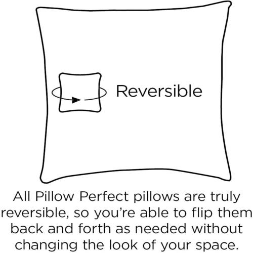 Pillow Perfect Bright Floral Indoor/Outdoor Chairpad with Ties Reversible, Tufted, Weather, and Fade Resistant, 15.5 x 16, Blue/Purple Gregoire 2 Count