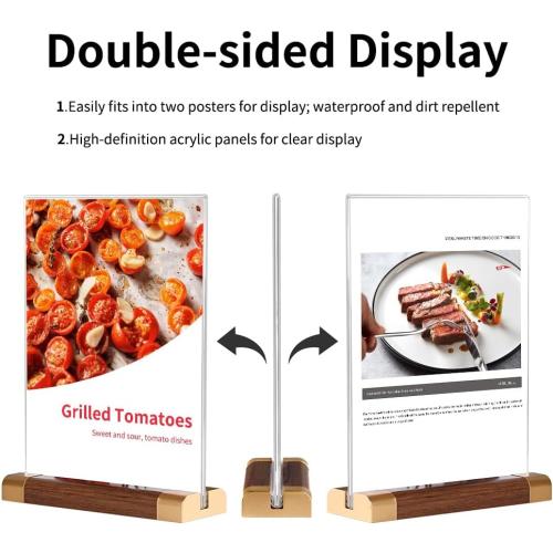 3 Pack 8.5x11 Inch Acrylic Sign Holder and 3 Pack 8.5x11 Inch Acrylic Double-Side Sign Holder