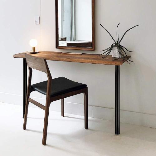 QLLY 29.5 inch / 75cm Adjustable Tall Metal Desk Legs, Office Table Furniture Leg Set, Set of 4 (75cm, Black)