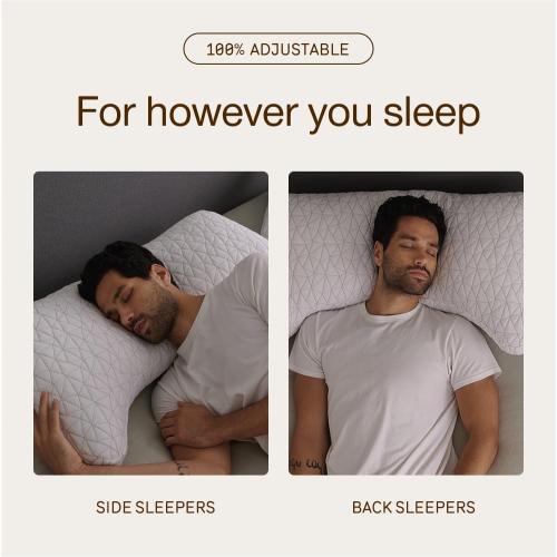 Coop Home Goods Original Crescent Adjustable Pillow, Queen Bed Pillows for Shoulder, Neck & Head Support, Crescent Foam Pillows - Medium Firm for Back & Side Sleeper, CertiPUR-US/GREENGUARD Gold