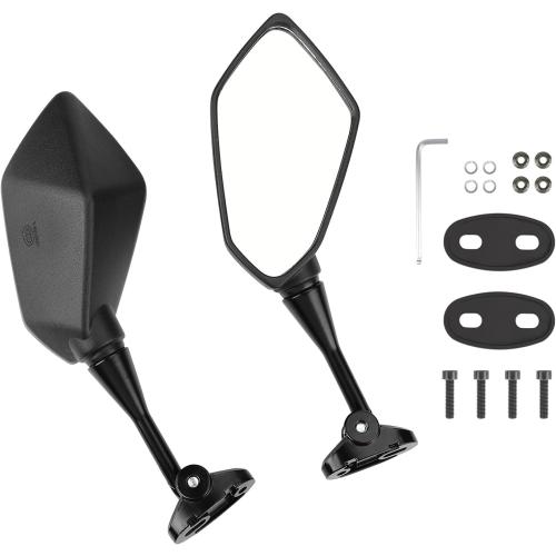 KEMIMOTO Snowmobile Side Mirrors Hood Mounted Rear View Mirror Clear Snowmobile Rearview Mirrors Compatible with Polaris Ski-Doo Arctic Cat Accessories