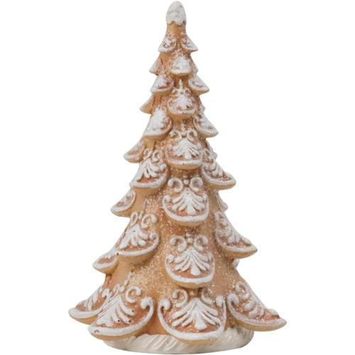 Cynkeyee Gingerbread Christmas Decorations Xmas-Tree Collectible-Figurines - Christmas Decoration Party Decorations Gift for Women Table Centerpiece 3.5x3x5.5 Inch