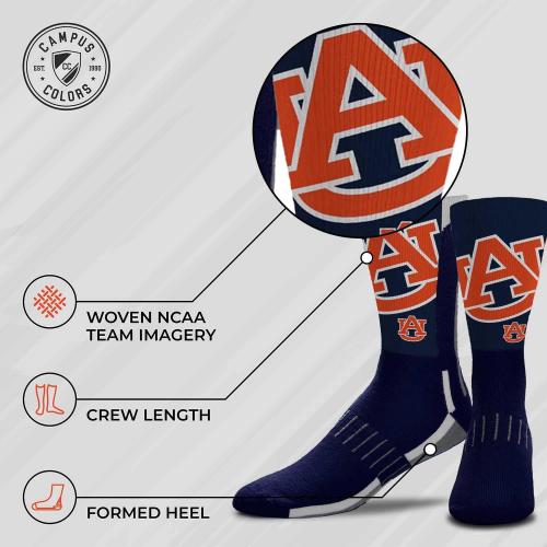 Size MD For Bare Feet NCAA Adult State and University Crew Socks - Polyester blend - Unisex - High-performance socks provide