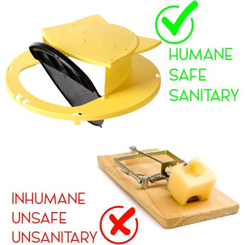 Mouse Rat Trap Bucket,5 Gallon Mouses Rat Traps Indoor for Home,Reusable Bucket Lid Rat Traps Indoor Outdoor,Mouse Catching Tool [5 Gallon Buckets is NOT Included]