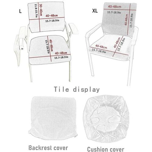 Stretch Office Guest Chair Cover 2-Piece Split Protective Armchair Slipcover Jacquard Chair Cover with Arms for Office Reception School Church Guest, Set of 2, Large, Khaki
