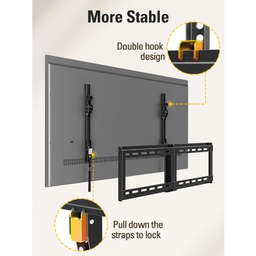 Mounting Dream TV Wall Mount for Most 37-75 Inch TVs, Universal Tilt TV Mount Fit 16, 18, 24 Stud with Loading Capacity 132lbs, Max Vesa 600 x 400mm, Low Profile Flat Wall Mount TV Bracket