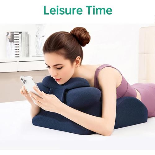 MOONYOOY Memory Foam Ergonomic Wedge Pillow for Sleeping, Acid Reflux & GERD Relief - Elevation Bed Support Pillow for Back Pain, Post Surgery Recovery, Reading with Removable Washable Cover