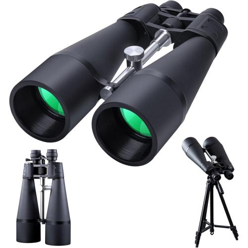 30-260X80 High Power Binoculars for Adults, Outdoor Long Range Binoculars for Birdwatching Hunting Stargazing Travel with Tripod Adapter and Carrying Case (Black, 30-260X80)