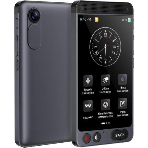 2025 Language Translator Device, Support 142 Languages and Accents, Two Way Real-Time Voice Translation, Online/Offline/AI/Voice/Photo Translation for Travel, Learning and Business, 2000mA