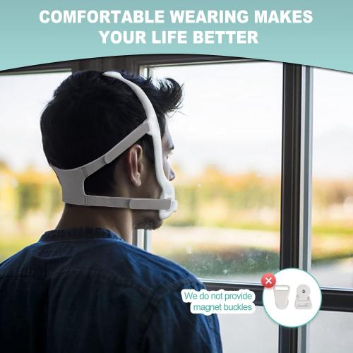 2Packs Headgear for Dreamwear, FSA HSA Eligible Headgear, Headgear Straps Supplies Compatible with DW Head Strap, Clips NOT Included
