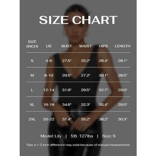 Size medium REORIA Butsmooth® Women’s Trendy Sexy Plunge Deep V Neck Sleeveless V Backless Going Out Tank Bodysuits Tops