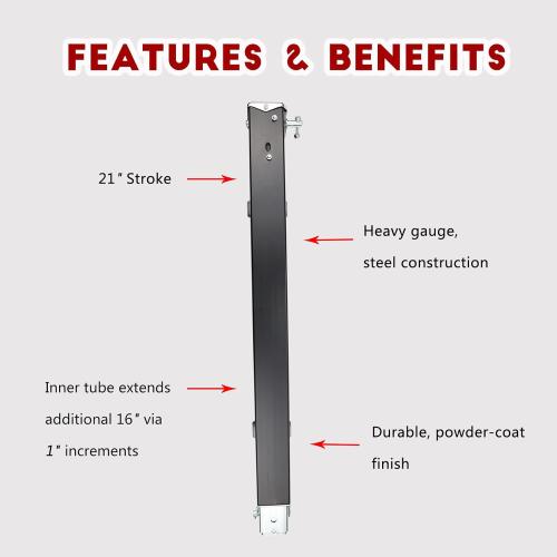179014 RV Follow Fifth Wheel Landing Gear Leg Compatible with Lippert Venture, Universal 29-1/2 Landing Gear Jack for Atwood & Stromberg Carlson Landing Gear Systems with Drop Leg and Cage Pin