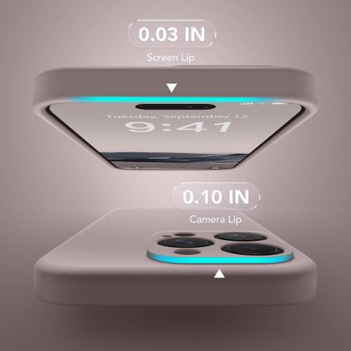 Magnetic for iPhone 15 Pro Case Silicone Hazel