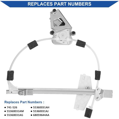741-526 Front Left Driver Side Power Window Motor and Regulator Assembly Compatible with Jeep Liberty KJ 2002-2006