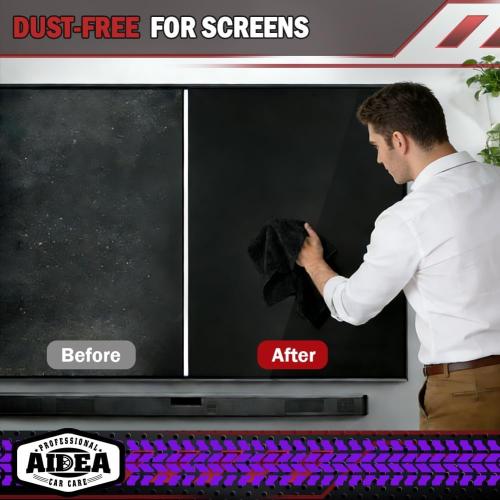 AIDEA Microfiber Cleaning Cloth Black 10PK, Microfiber Towels for Cars, Premium Wash Cloths, Dusting Cloth Lint Free Cleaning Rags for SUVs, House, Kitchen, Window, Cleaning Supplies12×12