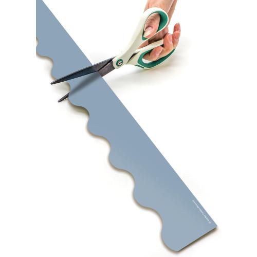 Teacher Created Resources Cottage Blue Scalloped Rolled Border Trim - 50ft - Decorate Bulletin Boards, Walls, Desks, Windows, Doors, Lockers, Schools, Classrooms, Homeschool & Offices