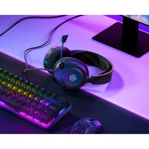 SteelSeries 61606 Arctis Nova 1 Gaming Headphones, Wired, Sealed Type, Compatible with PC, PS5, PS4, Switch, Bi-Directional Microphone, Noise Canceling, Space Audio, Hi-Fi Sound, Adjustable, Black