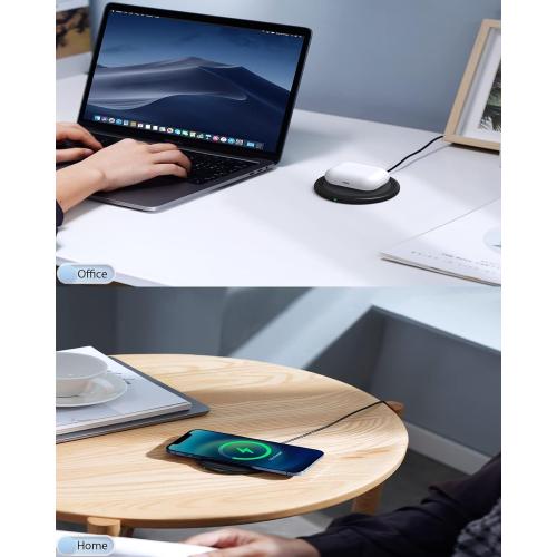 Wireless Charger, 15W Max Fast Wireless Charging Pad 2-Pack Compatible with iPhone 17/17 Air/17 Pro/17 Pro Max/16/15/14/13/12/Samsung S24/S24Ultra/S23Ultra/S22/S21,AirPods Pro2