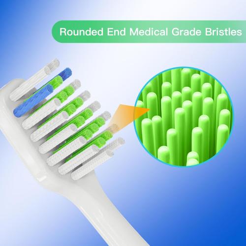 Toothbrush Heads Replacement Compatible with Aquasonic Duo Series/Home Dental Center Eletric Toothbrush (NOT for Duo PRO Series)- 4 White & 4 Black