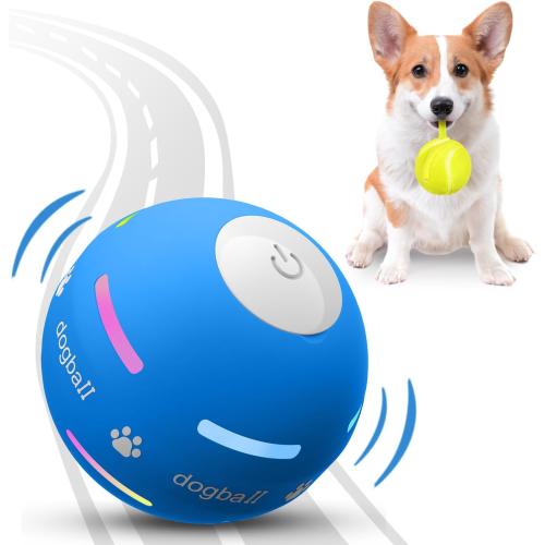 PetDroid Interactive Dog Toys Dog Ball,[2025 Newly Upgraded] Durable Motion Activated Automatic Rolling Ball Toys for/Small/Medium/Large Dogs,USB Rechargeable(Blue)