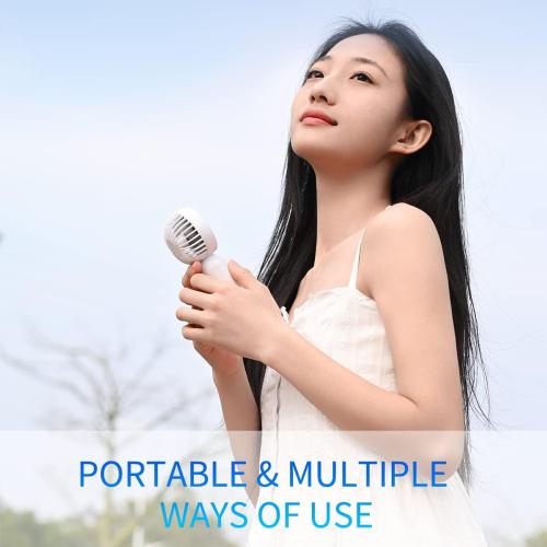 JODNO Mini Portable Fan 3 Pack, Cute Handheld Battery Operated Lightweight Small Personal Fan with 3 Speeds and USB Rechargeable Eyelash Fans for Women Men Office Outdoor Travel Camping