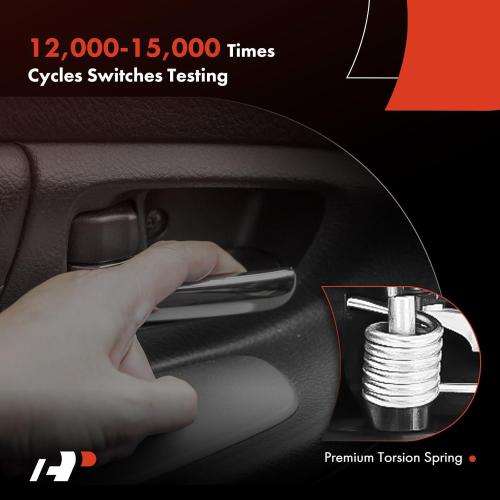 A-Premium - Front or Rear Left Driver Side Interior Door Handle - Compatible with 1999 2000 2001 2002 2003 2004 2005 2006 Chevy Silverado 1500 2500 3500 Tahoe Suburban Avalanche & GMC Sierra Yukon