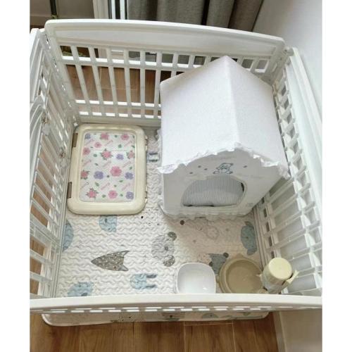 Dog Playpen Mat Carate Mat Puppy Pads,Personalized Dog Crate Pad,Anti-Slip Bottom[PLAYPEN NOT Included!!!] Reusable Whelping Playpen Crate Reusable Washable Pet Mattress Pads Pet Training Pads