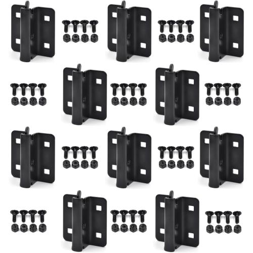 (10 Pack) E-Track Connector, Bolt-on Steel Trailer E Track Accessory Connector, Cargo Securement for Trucks, Vans, Garage
