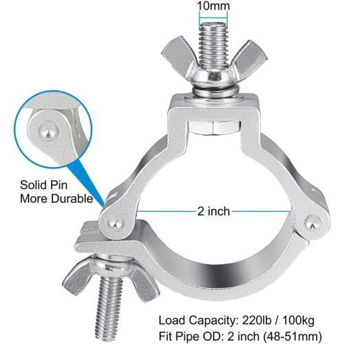 Truss Clamps 2 inch, 10 Pack Aluminium Lighting O Clamps for Truss