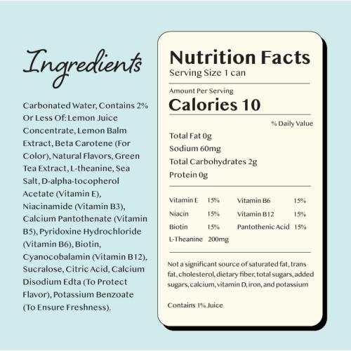 MIXT Premium Sparkling Non-Alcoholic Sparkling Cocktail - Oasis Mojito – Zero Sugar, Ready to Drink, Adaptogens, Nootropics, 2g of carbs or less, Low Calorie, 12oz Cans (Pack of 4)