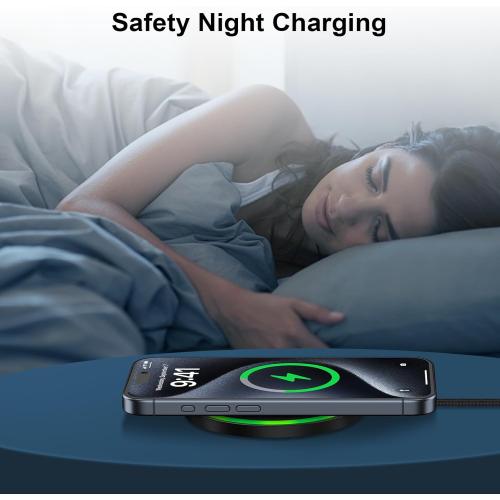 Pixel 9 Pro 9A Wireless Fast Charging Pad for Google Pixel 10 9 Pro XL Fold 8 8A 7 7A 6 5,2Pack 15W Samsung S25 Wireless Charger Android Phone Station for Galaxy S25 S24 S23 S22 S21 S20 Ultra