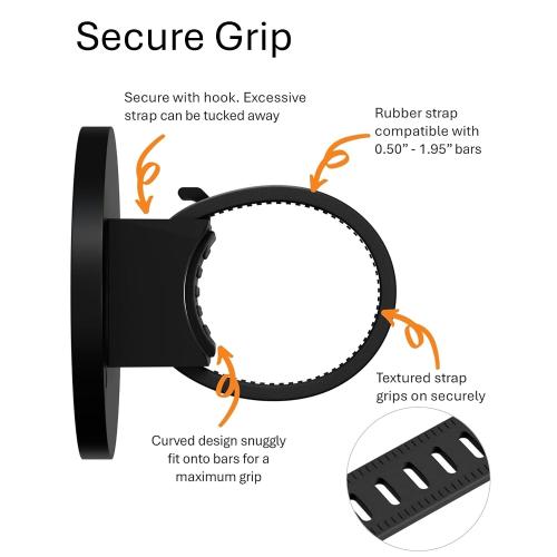 Magnetic Phone Holder for Stroller, Shopping Cart & Golf Push Cart | Handlebar Phone Mount for MagSafe | Strap with Strong Magnet for Mag Safe | Stroller Accessories for Uppababy, Nuna, Bugaboo...