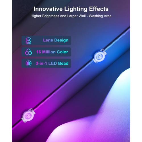 Fussion 200ft Permanent Outdoor Lights for House, 2025 Smart RGB LED Outside Lights with APP Remote Control, IP67 Waterproof Eternity Eaves Lighting for Christmas, Halloween, Holiday, Party, Daily