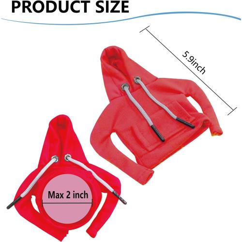 2Pcs Gear Shift Hoodie Cover, Funny Shift Knob Cover for Car（Red and Black）