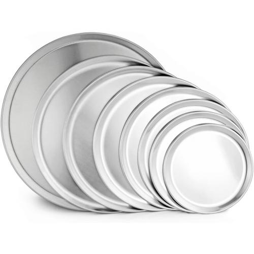 New Star Foodservice Restaurant-Grade Aluminum Pizza Pan, Baking Tray, Coupe Style, small