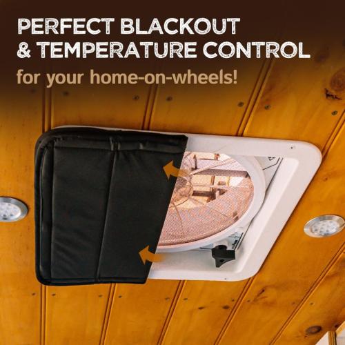 Living in a Bubble Magnetic Insulated Blackout MaxxAir Fan Cover for Sprinter, RVs and other Campervans, Universal Size, Snug Fitting RV Roof Vent Covers for Privacy, Fantastic Fan Vent Insulator
