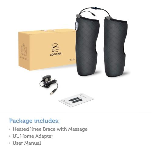 COMFIER Heated Knee Massager with Vibration & Heat, Wrap-Around Knee Heating Pad Pair, Knee Warmers for Men Women Seniors, FSA Eligible HSA,Valentine’s Day Gifts for Her Him