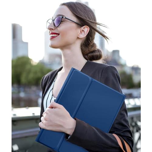 Harvopu Compatible for iPad 11th 10th Generation Case with Keyboard, Folio Cover with Pencil Holder, Multi-Touch Trackpad, 7 Color Backlit, Detachable Keyboard for iPad (A16) 11th/10th Gen (Navy Blue)