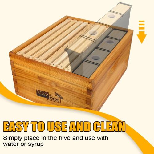MayBee 2 Pack 6.5L Bee Pro Feeder Beekeeping Supplies Beehive Frame Feeder for Bee Feeding Deep Frame Beehive Feeders