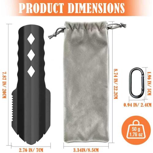 Ultralight Backpacking Trowel, Poop Shovel Shovel & Camping Tool, Black