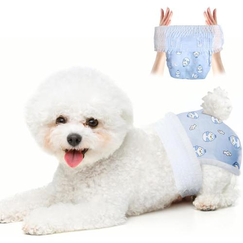 Disposable Dog Diapers Count Absorbent Soft Puppy Doggie Diapers for Female Dogs with Stretchy Waist Puppy Diaper in Heat Period Excitable Urination (L 30PCS)