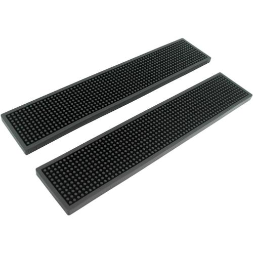 BARsics 17.5x3.5 inches Long PVC Bar Rail Mat Non-Slip Serving Spill Mat (Pack of 2)