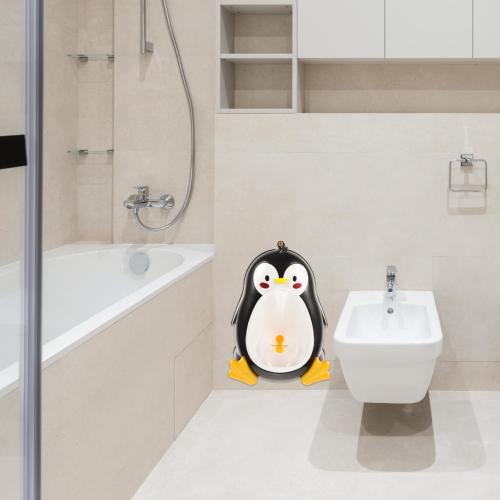 Toddmomy Penguin Potty Urinal for Boys Toddler Urinal Potty Training Toilet with Suction Cups Adjustable Wall Hanging Pee Trainer for Home Bathroom Nursery Kindergarten 14.56X10.23X5.90in
