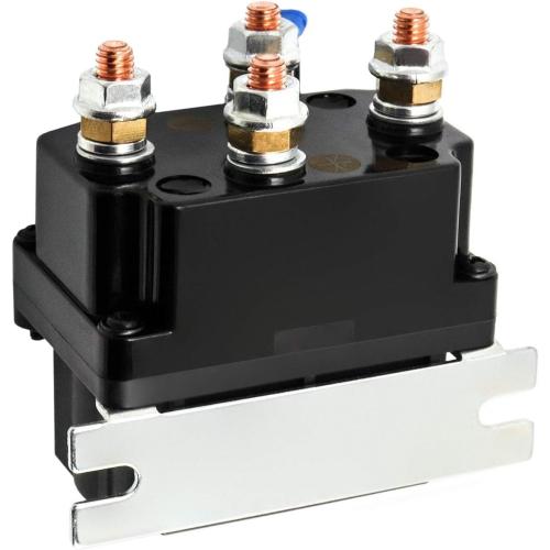 QWORK Solenoid Relay, 12V 250A Winch Relay Solenoid Replacement Contactor for 3000-5000lbs ATV UT Winch Control