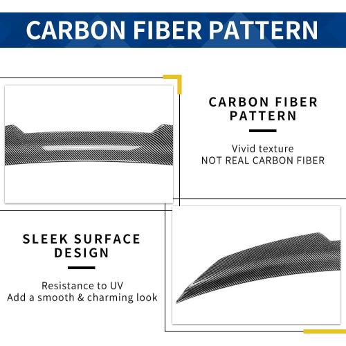 Rear Trunk Spoiler PSM-Style Compatible with (A5 S5 RS5 4DR Sportback 2008-2016, Carbon Fiber Pattern)