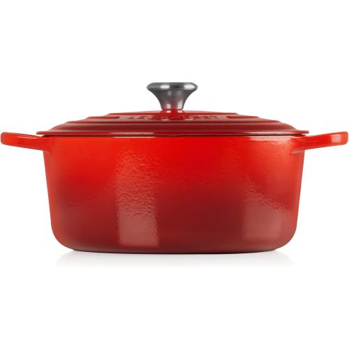 Le Creuset Enameled Cast Iron Signature Round Dutch Oven, 7.25 qt., Cerise