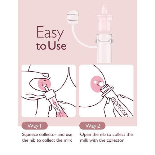 Momcozy Colostrum Collector Reusable Breast Milk Collector with Storage Case and Cotton Wipe, Portable Colostrum Container BPA Free, Multi-Use Collector 5ml-6pcs