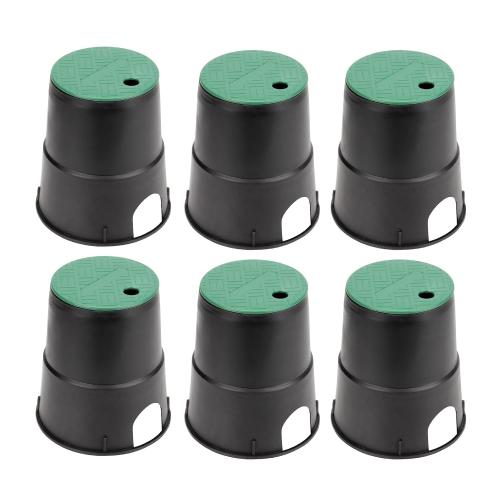 6Pcs Electrical Splice Box, 6''Underground Electrical Junction Box | 6'' Diameter Sprinkler Valve Boxes for Garden Farm, Inground Electrical Box for Outdoor Electrical Wiring Splices