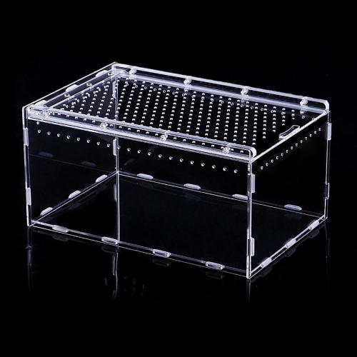 Clear Magnetic Acrylic Case, Micro Habitat Small Tarantula Enclosure Enclosure for arboreal Tarantula Scorpion Sling Lizards Mantis Snake Gecko Jumping Spider Snail Insect Isopods