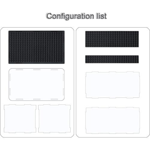 Acrylic Display Case for Figures Dustproof, Clear Display Box with Building Base, Collection Bricks Storage Blocks Aciton Figure Showcase(Black)